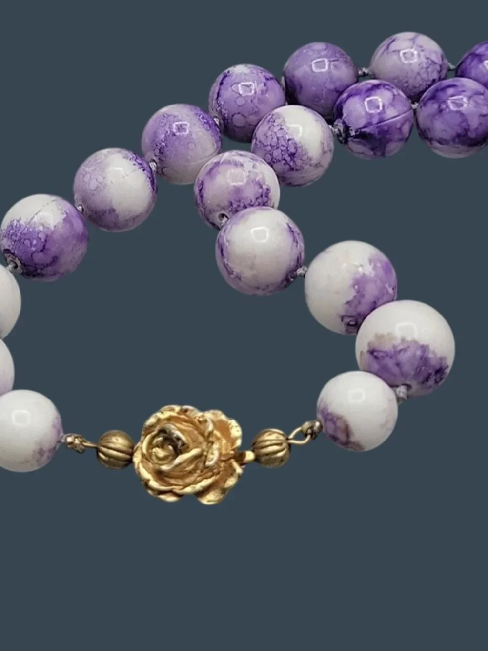 Vintage Newhouse Purple Moonglow Lucite Beaded 25